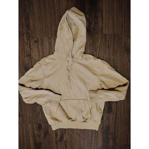 Divided H & M Juniors Sweatshirt Hoodie pullover Cream Long Sleeve Size xs Y2K